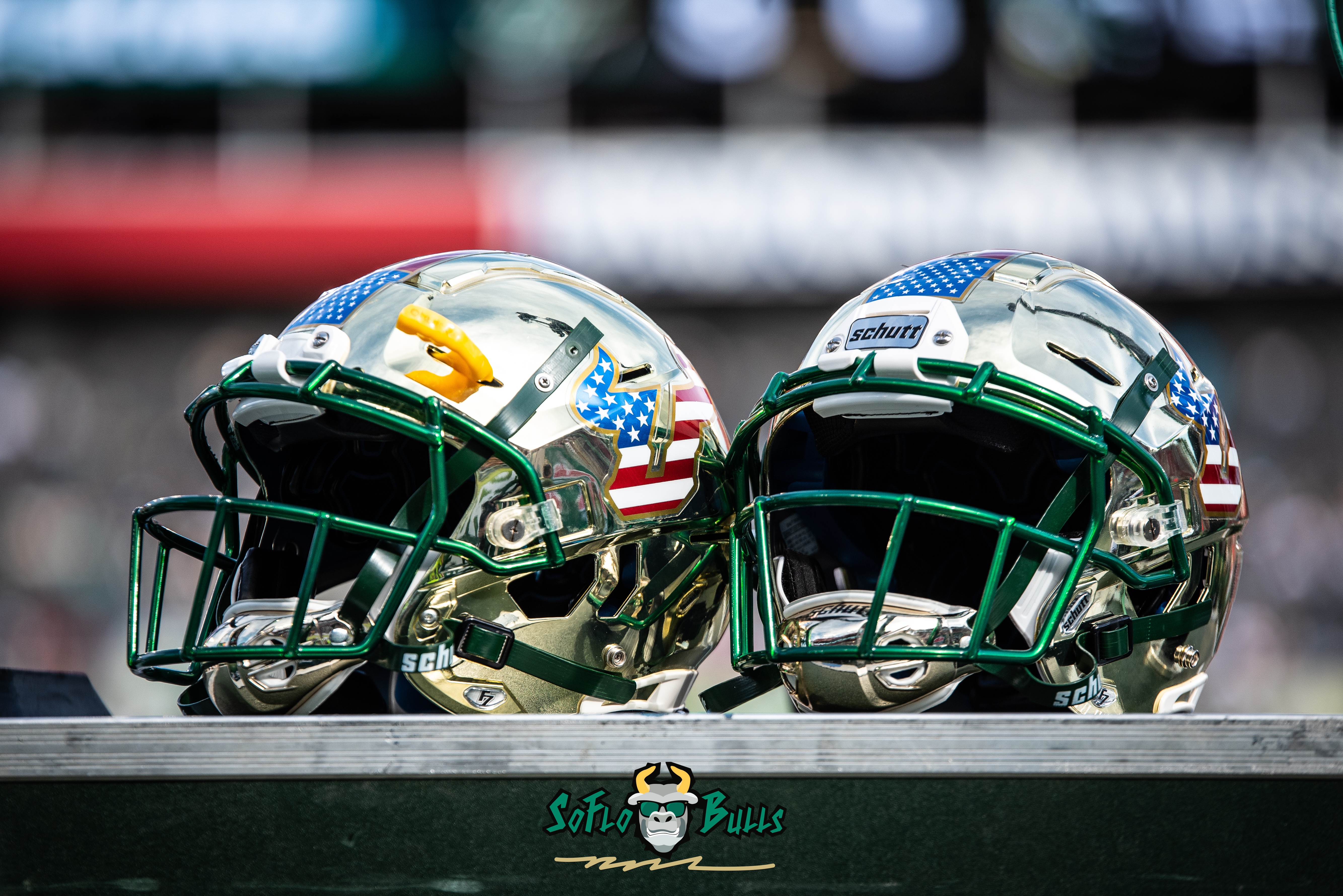 4 Tulane vs. USF 2018 USF Football Salute to Service Helmets American Flag by Dennis Akers | SoFloBulls.com (53343561) | SoFloBulls.com 4 Tulane vs. USF 2018 USF Football Salute to Service Helmets American Flag by Dennis Akers | SoFloBulls.com (53343561) | SoFloBulls.com